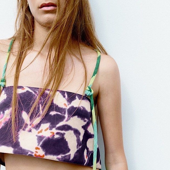 Zara Floral Linen Blend Top - Picture 4 of 15